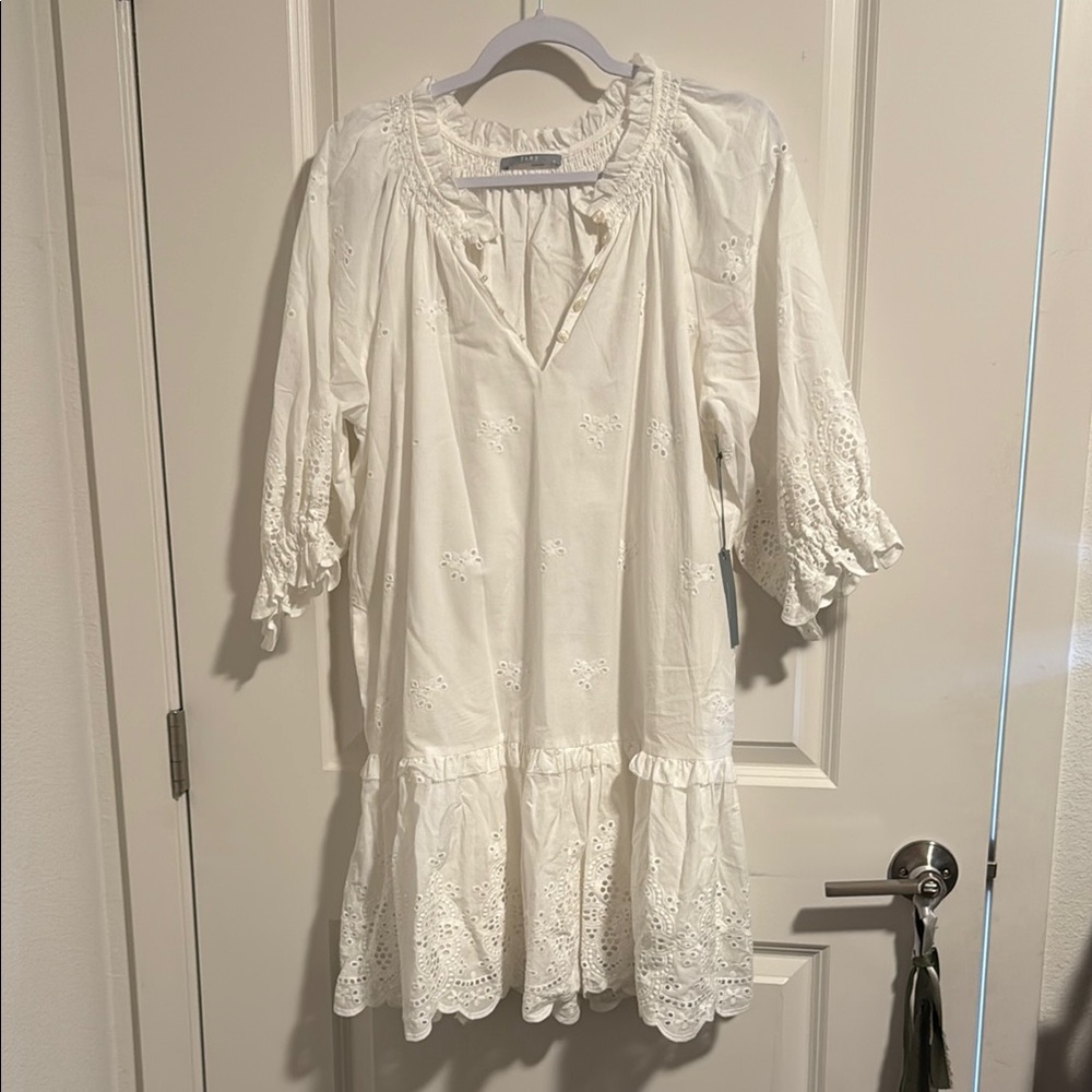 TART Elegant White Eyelet Dress
